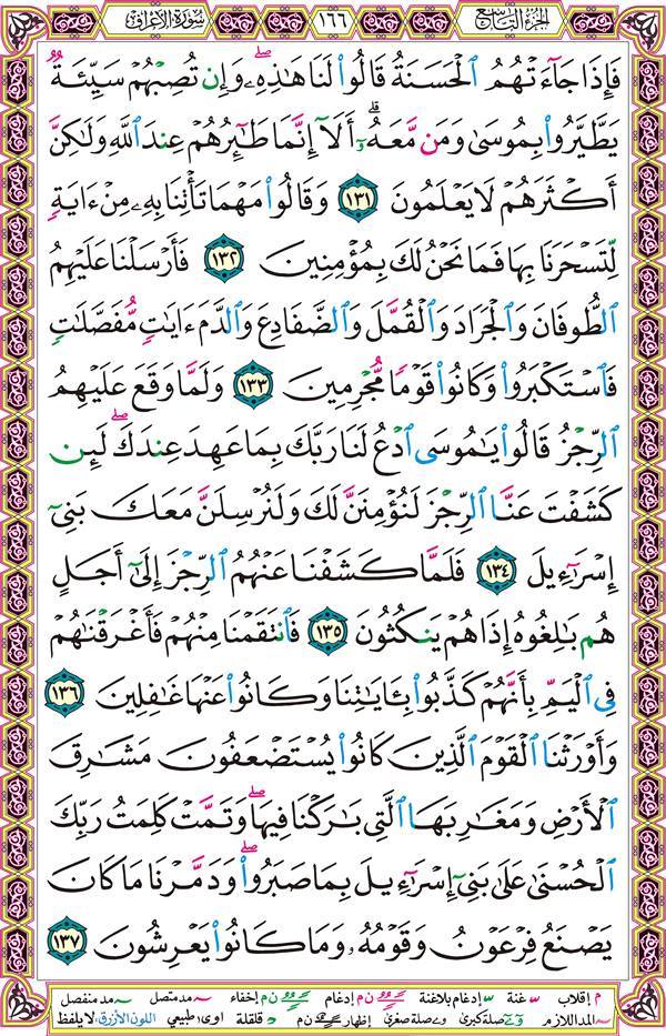 صفحة قرآن 166