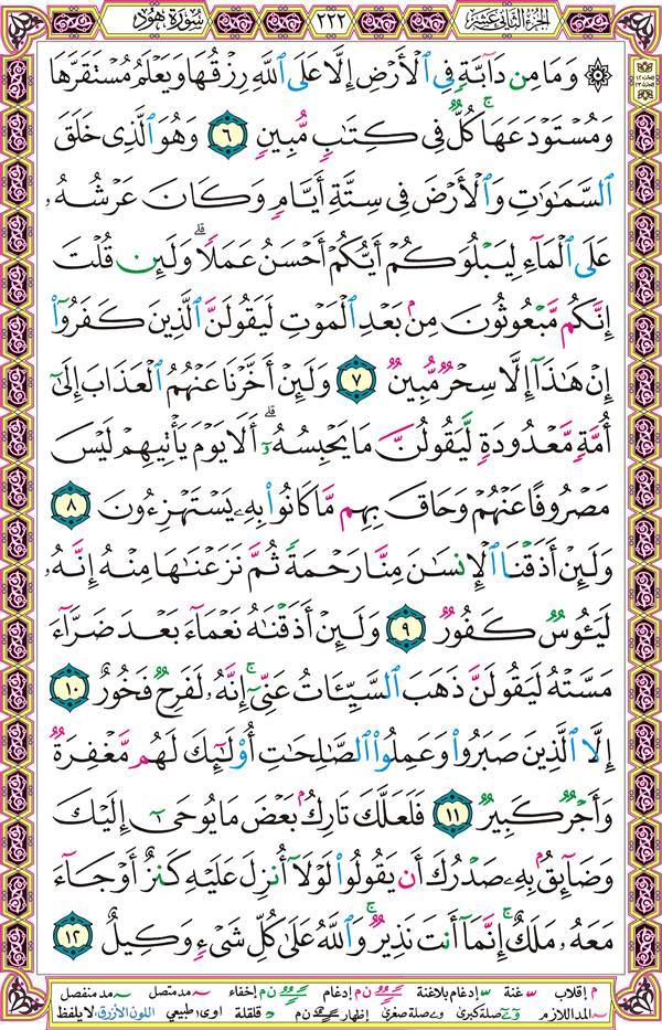 صفحة قرآن 222