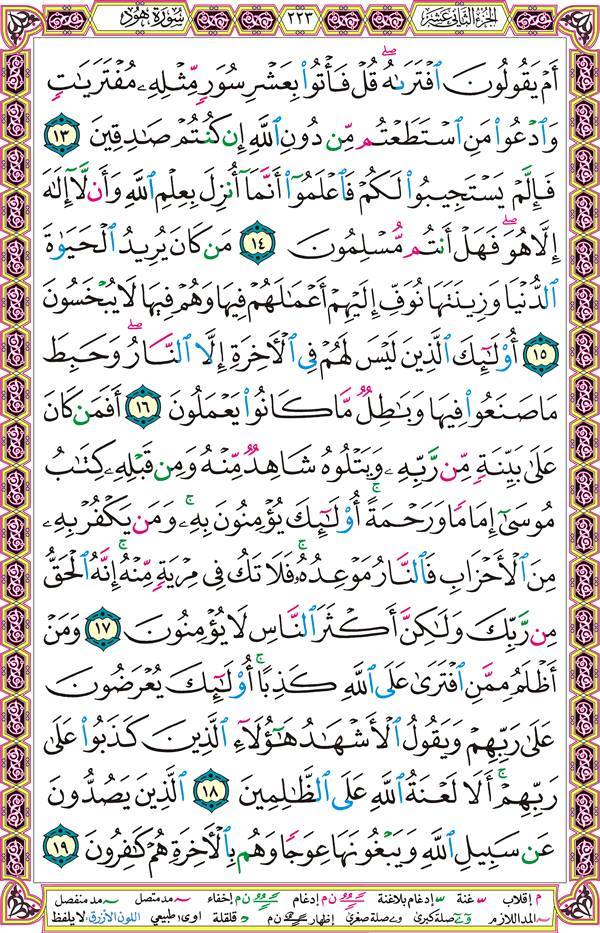 صفحة قرآن 223