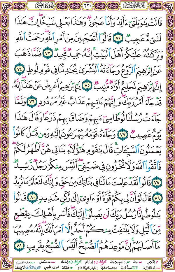صفحة قرآن 230