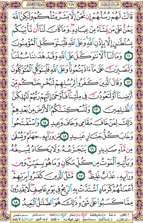 صفحة قرآن 257