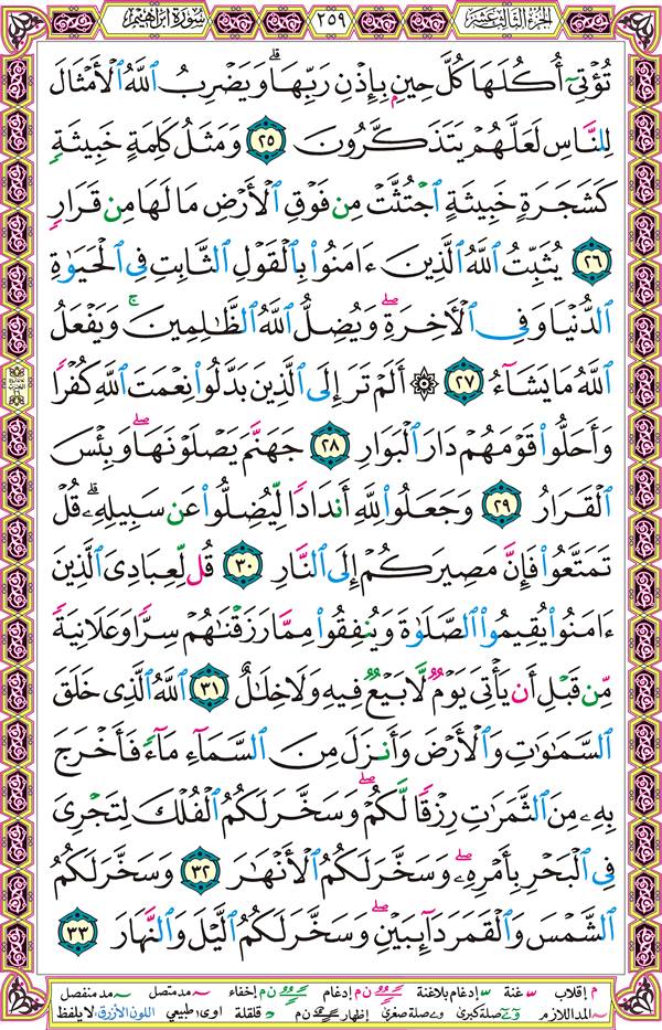 صفحة قرآن 259