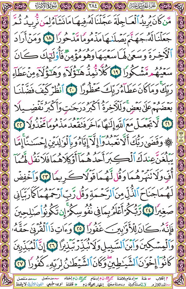 صفحة قرآن 284