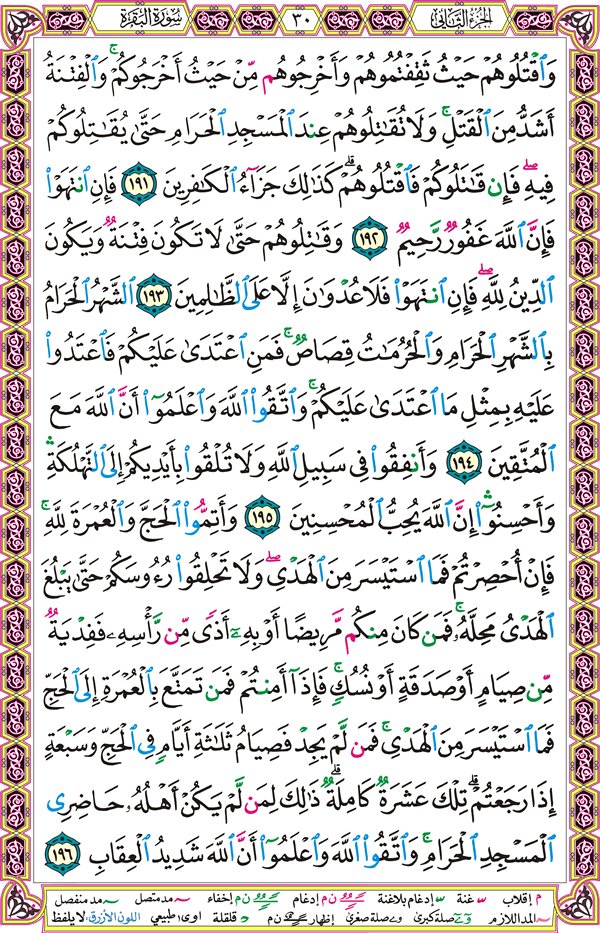 صفحة قرآن 30