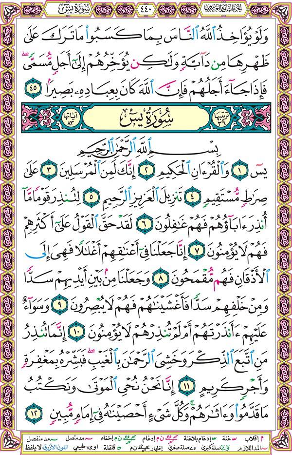 صفحة قرآن 440