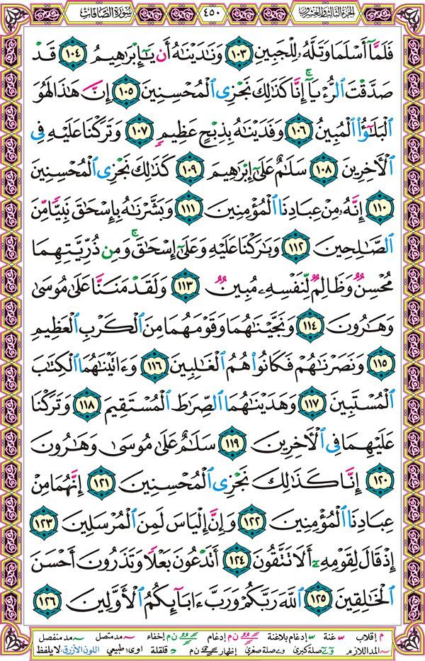 صفحة قرآن 450