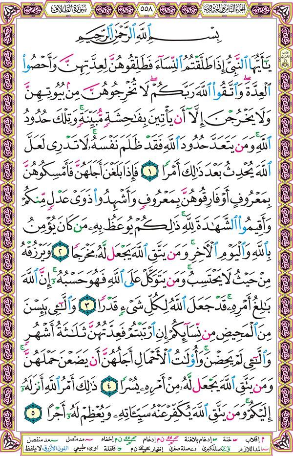 صفحة قرآن 558