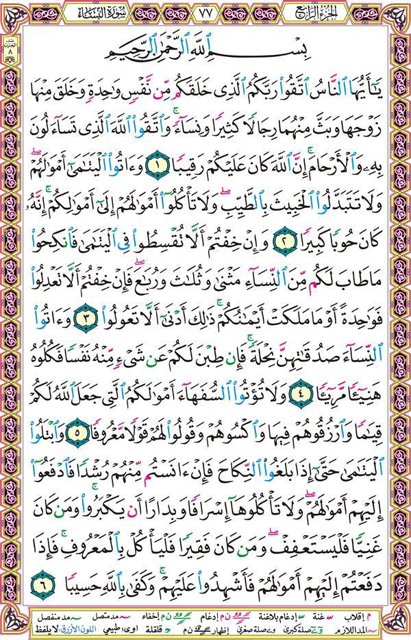 صفحة قرآن 77